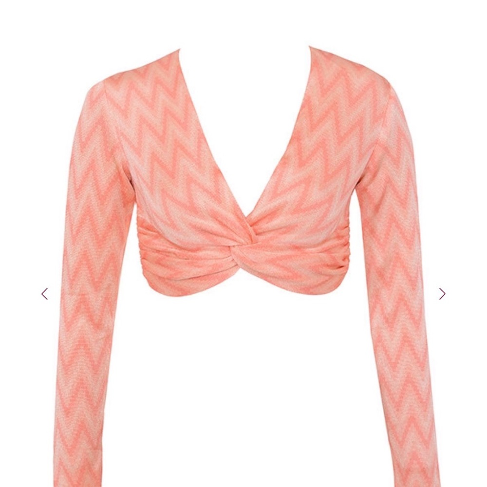 House of CB Peach Zigzag Jumpsuit - Picture 6 of 8